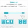 「エレコム Lightningケーブル/スタンダード/1.0m/ブラック MPA-UALO10BK 1個」の商品サムネイル画像7枚目