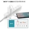 「サンワサプライ USB充電器(2A・ホワイト) ACA-IP87W 1個」の商品サムネイル画像5枚目