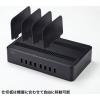 「サンワサプライ USB充電スタンド(8ポート・合計19.2A・高耐久タイプ) ACA-STN74BK 1個」の商品サムネイル画像4枚目