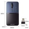 「ワイヤレスマウス 無線 USB Type-C接続 超小型 静音 充電式 持ち運び向け ブルーLED SLIMO ネイビー 1個」の商品サムネイル画像8枚目