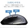 「エレコム レーザーマウス／ＭーＬＳ１５ＤＬシリーズ／無線／５ボタン／ブラック M-LS15DLBK 1個」の商品サムネイル画像5枚目