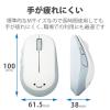 「ワイヤレスマウス 無線 2.4GHz 5ボタン ブルーLED ホワイト M-DY13DBWH エレコム 1個」の商品サムネイル画像9枚目