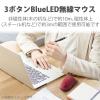 「エレコム BlueLEDマウス/EPRIM/無線/3ボタン/レッド M-DY12DBRD 1個」の商品サムネイル画像4枚目