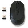 「磁気研究所（HIDISC） ワイヤレス（無線）マウス レシーバー2個付 ブラック ブルーLED式/3ボタン HDM-7146BK 1個」の商品サムネイル画像3枚目