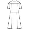 「【アウトレット】AITOZ（アイトス） パイピングワンピース（ナースワンピース） 半袖 ホワイト L 861364-001　白衣」の商品サムネイル画像2枚目
