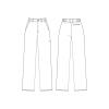 「明石スクールユニフォームカンパニー メンズパンツ ホワイト LL UQM2101 1枚　白衣」の商品サムネイル画像2枚目