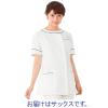 「アイトス ノーカラーチュニック サックス L 861117-007-L 1枚　白衣」の商品サムネイル画像2枚目