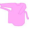 「オオサキメディカル　プラスチックエプロン 袖付 長袖 フィンガーフック ふつう ピンク 10枚入 57103 1箱（10枚入）」の商品サムネイル画像5枚目