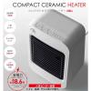 「TOPLAND コンパクトセラミックヒーター 600W ホワイト SC-CH63 WT 1台」の商品サムネイル画像2枚目
