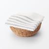「無印良品 麻平織 マルチクロス ランダムストライプ 黒×生成 約50×50cm 1セット（3枚） 良品計画」の商品サムネイル画像9枚目