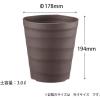 「【園芸用品】アップルウェアークラフトポット 18型 ダークブラウン 3L 178mmΦ×194mm 鉢　ガーデニング」の商品サムネイル画像2枚目