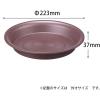 「【園芸用品】アップルウェアークラフトプレート 21型用 ダークブラウン 直径223mm 鉢用受皿 ガーデニング」の商品サムネイル画像2枚目