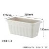「【園芸用品】アップルウェアークイーンプランター 350型 ホワイト 4L 350×178×150mm ガーデニング」の商品サムネイル画像2枚目