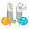 「【アウトレット】ミヨシ S1711-シェア機能付きmicroUSBケーブル黒0.5m USB-MS25/BK 1本　電力供給　おすそわケーブル」の商品サムネイル画像4枚目