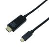 【アウトレット】ミヨシ Type-C HDMI2.0変換ケーブル 黒 2m USB-CHDA2/BK 1本　Win/Mac対応　4Kモニター対応