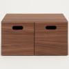 「無印良品 スタッキングチェスト ハーフ 引出し2個 ウォールナット材突板 幅37×奥行28×高さ18.5cm 良品計画」の商品サムネイル画像3枚目