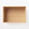 「無印良品 重なる竹材長方形ボックス ハーフ 中 約幅26×奥行18.5×高さ16.5cm 良品計画」の商品サムネイル画像4枚目