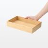 「無印良品 重なる竹材整理ボックス 中 約幅17×奥行26×高さ5.5cm 良品計画」の商品サムネイル画像8枚目