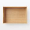 「無印良品 重なる竹材長方形ボックス 中 約幅37×奥行26×高さ16.5cm 1セット（3個） 良品計画」の商品サムネイル画像5枚目