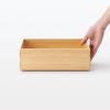 「無印良品 重なる竹材長方形ボックス ハーフ 小 約幅26×奥行18.5×高さ8.5cm 1セット（2個） 良品計画」の商品サムネイル画像10枚目