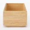 「無印良品 重なる竹材整理ボックス 小 約幅8.5×奥行26×高さ5.5cm 1セット（2個） 良品計画」の商品サムネイル画像3枚目