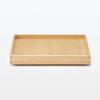 「無印良品 重なる竹材長方形ボックス フタ ハーフ 約幅26×奥行18.5×高さ2.5cm 1セット（2個） 良品計画」の商品サムネイル画像4枚目