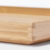 「無印良品 重なる竹材長方形ボックス フタ ハーフ 約幅26×奥行18.5×高さ2.5cm 1セット（2個） 良品計画」の商品サムネイル画像6枚目