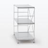 「無印良品 ステンレスユニットシェルフ ステンレス棚セット ワイド 小 幅86×奥行41×高さ83cm 良品計画」の商品サムネイル画像3枚目