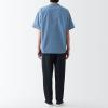 「【メンズ】無印良品 涼感ヘンリーネック半袖布帛Tシャツ 紳士 L スモーキーブルー 良品計画」の商品サムネイル画像5枚目