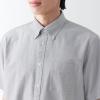 「【メンズ】無印良品 洗いざらしオックスボタンダウン半袖シャツ 紳士 L ライトグレー 良品計画」の商品サムネイル画像6枚目