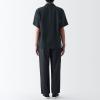 「【SALE】 【メンズ】無印良品 ヘンプ洗いざらしオープンカラー半袖シャツ 紳士 M 黒 良品計画」の商品サムネイル画像5枚目