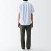 「【メンズ】無印良品 洗いざらしオックスボタンダウン半袖シャツ 紳士 M 白ストライプ 良品計画」の商品サムネイル画像5枚目