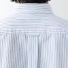 「【メンズ】無印良品 洗いざらしオックスボタンダウン半袖シャツ 紳士 M 白ストライプ 良品計画」の商品サムネイル画像8枚目