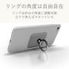 「【アウトレット】エレコム スマホリング フィンガーリング グレー P-STRGY 1個」の商品サムネイル画像6枚目
