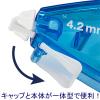 「アスクル 修正テープ 幅4.2mm×8m ビビッドカラー ブルー 3個  オリジナル」の商品サムネイル画像4枚目