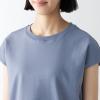 「【レディース】無印良品 スムース編みフレンチスリーブTシャツ 婦人 M スモーキーブルー 良品計画」の商品サムネイル画像6枚目