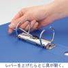 「キングジム　レバーリングファイル　A4ヨコ　背幅33mm　青　6682アオ」の商品サムネイル画像3枚目