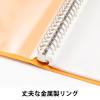 「Matakul 交換式クリアーブック（A4タテ) 背幅35mm オレンジ 表紙部分に使用済みクリアホルダーからつくった再生材65％配合 3冊 オリジナル」の商品サムネイル画像4枚目