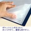 「プラス　スーパーエコノミークリアーファイル+　固定式40ポケット　A4タテ　ネイビー　紺　30冊　FC-504EL」の商品サムネイル画像5枚目