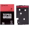 「テプラ TEPRA TR 【純正】 テープ　カートリッジ 幅12mm 赤ラベル(黒文字) TC12R 1個 キングジム」の商品サムネイル画像1枚目