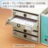 「コクヨ 錠付きレターケース A4タテ 5段 ライトグレー 引き出し LC-K5M」の商品サムネイル画像5枚目