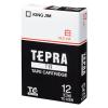 「テプラ TEPRA TRテープ　カートリッジ 幅12mm 白ラベル(赤文字) TC12SR 1個 キングジム」の商品サムネイル画像1枚目