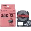 「テプラ TEPRA PROテープ マットタイプ 幅12mm 赤(薄紅色)ラベル(黒文字) SB12R 1個 キングジム」の商品サムネイル画像1枚目