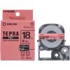 「テプラ TEPRA PROテープ マットタイプ 幅18mm 赤(薄紅色)ラベル(黒文字) SB18R 1個 キングジム」の商品サムネイル画像1枚目