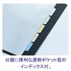 「キングジム クリアーファイル カラーベース差し替え式 Ａ４タテ ２０（＋５）ポケット 背幅４９ｍｍ 赤 １３９-３アカ 2冊」の商品サムネイル画像4枚目