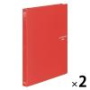 「コクヨ　クリヤーブック（替紙式）　A4タテ　30穴　18ポケット　赤　レッド　ラ-320R　2冊」の商品サムネイル画像1枚目