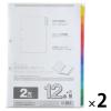 「アスクル インデックス A4 ラミネートタブ 2穴 12山 扉紙無 2袋（5組入×2） （マルマン製）  オリジナル」の商品サムネイル画像1枚目