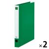 「キングジム レバーリングファイル A4タテ 2穴 背幅29mm 緑 6671ミト 2冊」の商品サムネイル画像1枚目