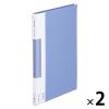 「キングジム サイドインクリアーファイル カラーベース A4タテ 40ポケット（20枚）背幅18mm 青 137Cアオ 2冊」の商品サムネイル画像1枚目