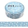 「カモ井加工紙 マスキングテープ mt 雪輪 勿忘草（わすれなぐさ） 青 幅15mm 5巻」の商品サムネイル画像2枚目